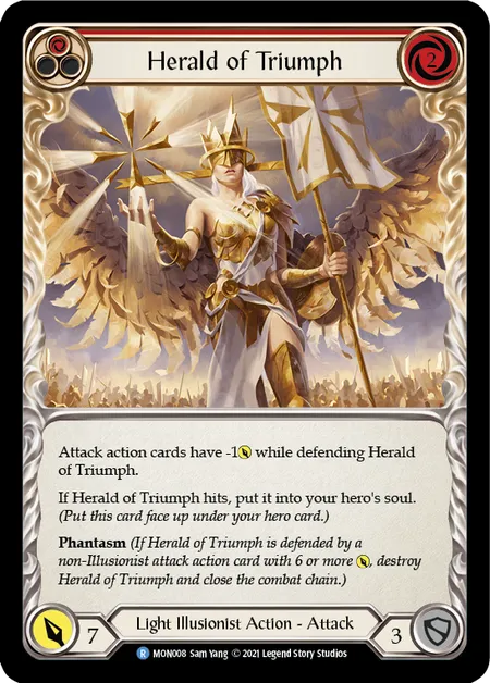 (MON008) Flesh & Blood TCG Monarch - First Single: Herald of Triumph (Red) (Rainbow Foil)  Rare