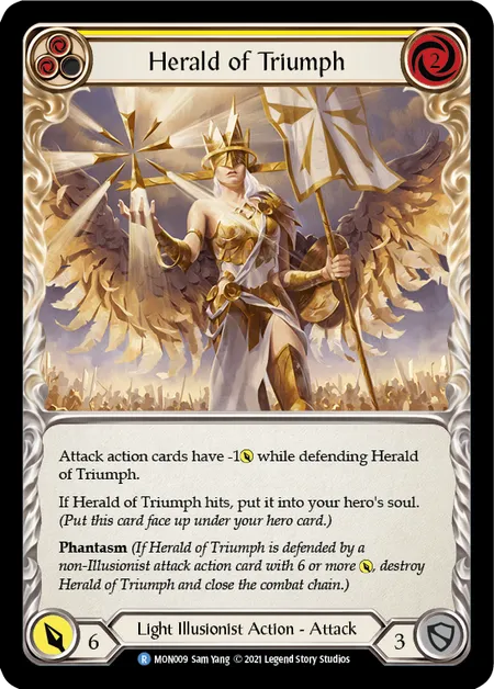 (MON009) Flesh & Blood TCG Monarch - First Single: Herald of Triumph (Yellow) (Regular)  Rare