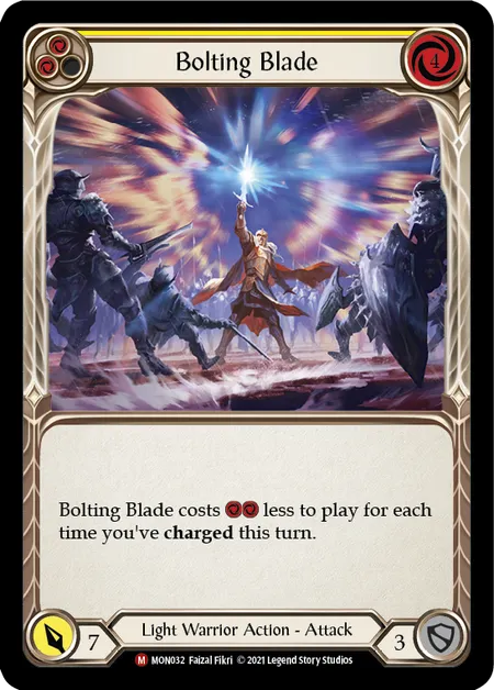 (MON032) Flesh & Blood TCG Monarch - First Single: Bolting Blade (Rainbow Foil)  Majestic