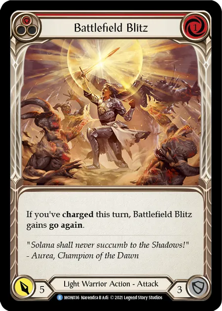 (MON036) Flesh & Blood TCG Monarch - First Single: Battlefield Blitz (Red) (Regular)  Rare