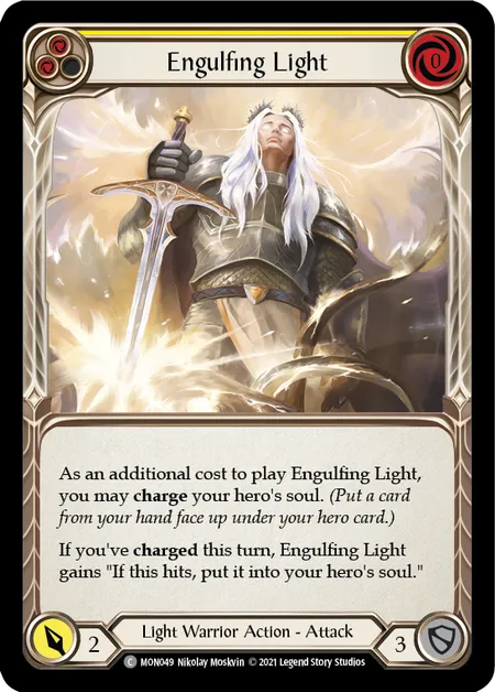 (MON049) Flesh & Blood TCG Monarch - First Single: Engulfing Light (Yellow) (Rainbow Foil)  Common