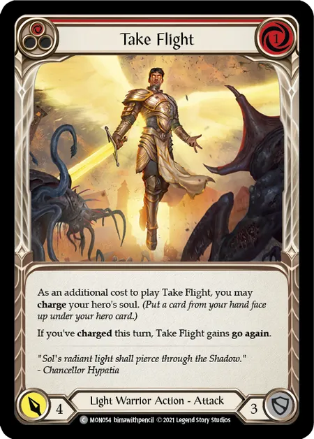 (MON054) Flesh & Blood TCG Monarch - First Single: Take Flight (Red) (Regular)  Common