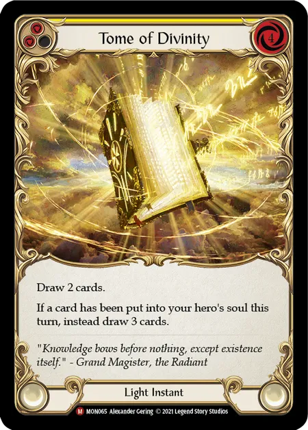 (MON065) Flesh & Blood TCG Monarch - First Single: Tome of Divinity (Regular)  Majestic