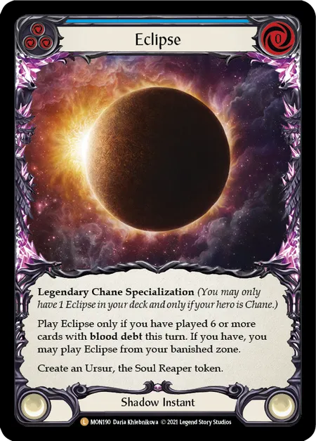 (MON190) Flesh & Blood TCG Monarch - First Single: Eclipse (Cold Foil)  Legendary