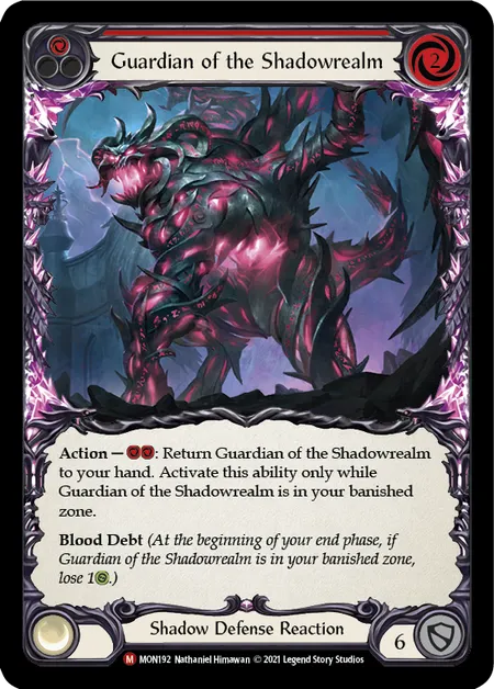 (MON192) Flesh & Blood TCG Monarch - First Single: Guardian of the Shadowrealm (Regular)  Majestic