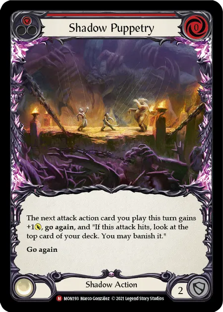 (MON193) Flesh & Blood TCG Monarch - First Single: Shadow Puppetry (Rainbow Foil)  Majestic