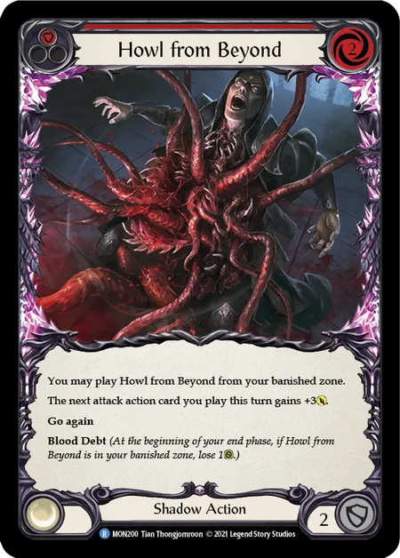 (MON200) Flesh & Blood TCG Monarch - First Single: Howl from Beyond (Red) (Rainbow Foil)  Rare