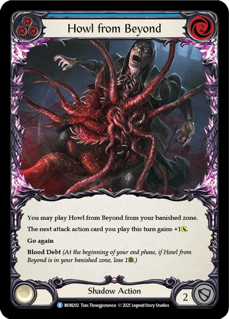 (MON202) Flesh & Blood TCG Monarch - First Single: Howl from Beyond (Blue) (Rainbow Foil)  Rare