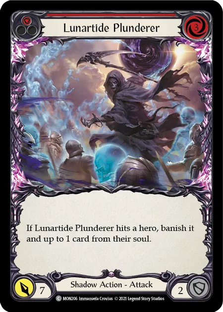 (MON206) Flesh & Blood TCG Monarch - First Single: Lunartide Plunderer (Red) (Regular)  Common