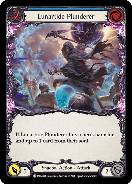 (MON208) Flesh & Blood TCG Monarch - First Single: Lunartide Plunderer (Blue) (Regular)  Common