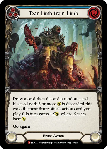 (MON222) Flesh & Blood TCG Monarch - First Single: Tear Limb from Limb (Regular)  Majestic