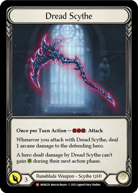 (MON229) Flesh & Blood TCG Monarch - First Single: Dread Scythe (Cold Foil)  Majestic