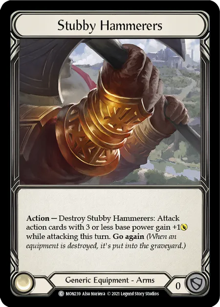 (MON239) Flesh & Blood TCG Monarch - First Single: Stubby Hammerers (Cold Foil)  Common