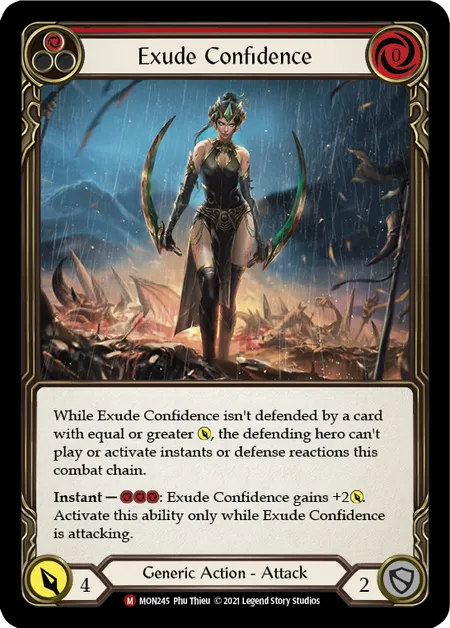 (MON245) Flesh & Blood TCG Monarch - First Single: Exude Confidence (Rainbow Foil)  Majestic