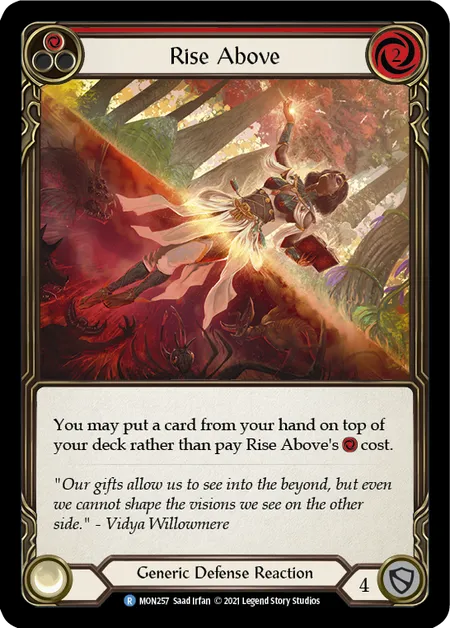 (MON257) Flesh & Blood TCG Monarch - First Single: Rise Above (Red) (Rainbow Foil)  Rare