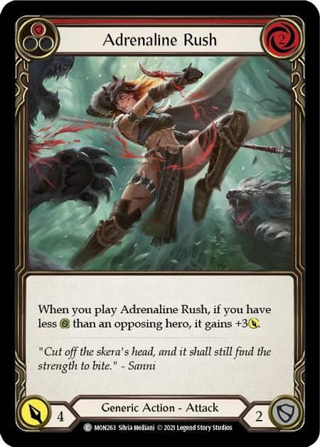 (MON263) Flesh & Blood TCG Monarch - First Single: Adrenaline Rush (Red) (Regular)  Common