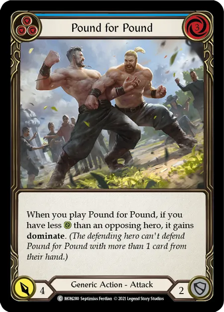 (MON280) Flesh & Blood TCG Monarch - First Single: Pound for Pound (Blue) (Regular)  Common