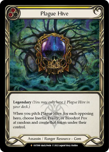 (OUT000) Flesh & Blood TCG Outsiders Single: Plague Hive (Rainbow Foil)  Fabled