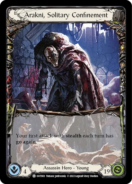 (OUT003) Flesh & Blood TCG Outsiders Single: Arakni, Solitary Confinement (Regular)  Token