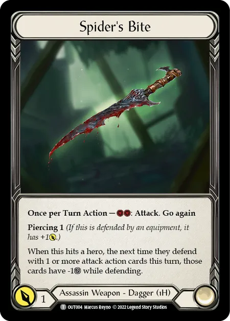 (OUT004) Flesh & Blood TCG Outsiders Single: Spider's Bite (Regular)  Token