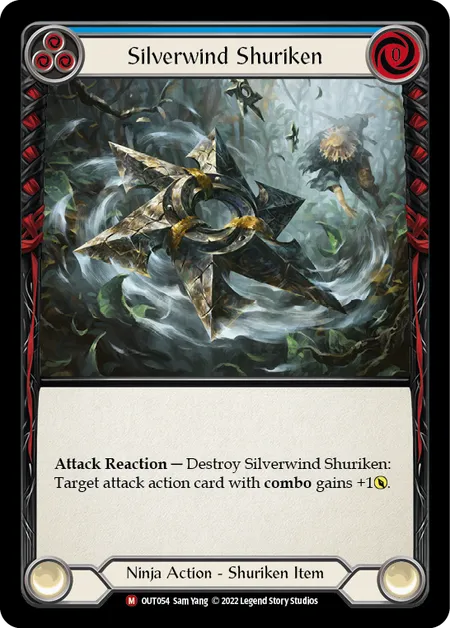 (OUT054) Flesh & Blood TCG Outsiders Single: Silverwind Shuriken (Rainbow Foil)  Majestic