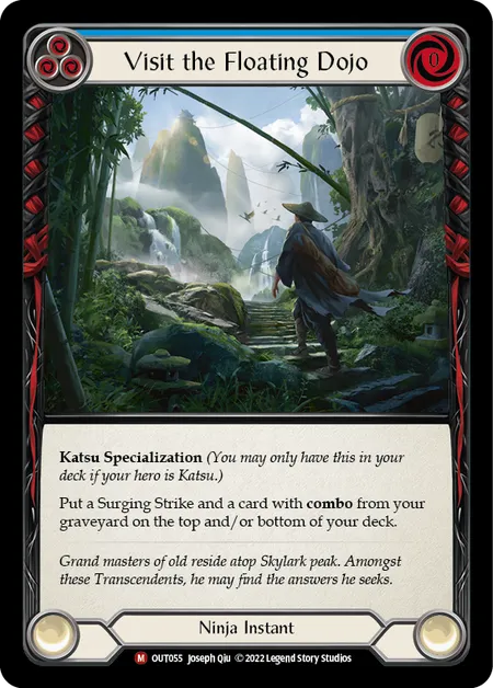 (OUT055) Flesh & Blood TCG Outsiders Single: Visit the Floating Dojo (Rainbow Foil)  Majestic