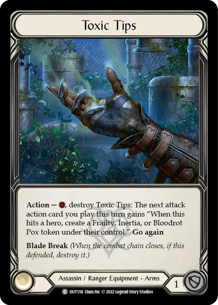 (OUT158) Flesh & Blood TCG Outsiders Single: Toxic Tips (Cold Foil)  Common