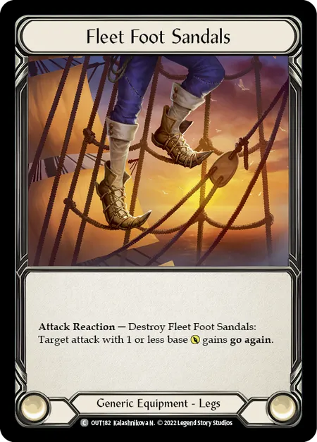 (OUT182) Flesh & Blood TCG Outsiders Single: Fleet Foot Sandals (Regular)  Common