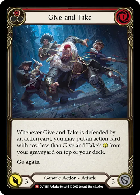 (OUT185) Flesh & Blood TCG Outsiders Single: Give and Take (Regular)  Majestic