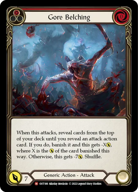 (OUT186) Flesh & Blood TCG Outsiders Single: Gore Belching (Regular)  Majestic