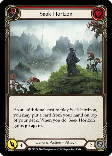 (OUT216) Flesh & Blood TCG Outsiders Single: Seek Horizon (Red) (Regular)  Common