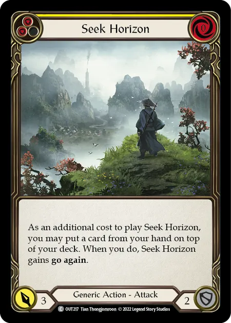 (OUT217) Flesh & Blood TCG Outsiders Single: Seek Horizon (Yellow) (Regular)  Common