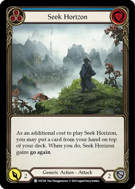 (OUT218) Flesh & Blood TCG Outsiders Single: Seek Horizon (Blue) (Regular)  Common