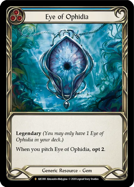 (ARC000) Flesh & Blood TCG Arcane Rising - Unlimited Single: Eye of Ophidia (Rainbow Foil)  Fabled