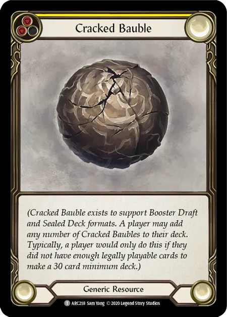 (ARC218) Flesh & Blood TCG Arcane Rising - Unlimited Single: Cracked Bauble (Regular)  Token