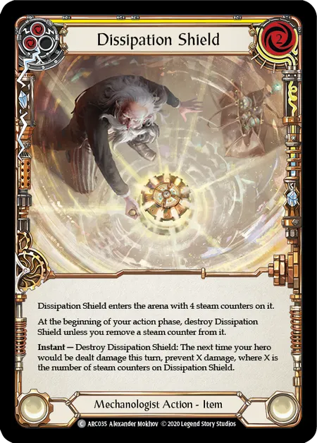 (ARC035) Flesh & Blood TCG Arcane Rising - Unlimited Single: Dissipation Shield (Regular)  Common