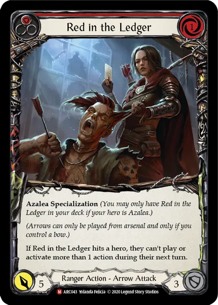 (ARC043) Flesh & Blood TCG Arcane Rising - Unlimited Single: Red in the Ledger (Regular)  Majestic