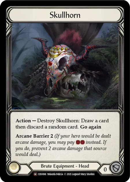 (CRU006) Flesh & Blood TCG Crucible of War - Unlimited Single: Skullhorn (Regular)  Majestic