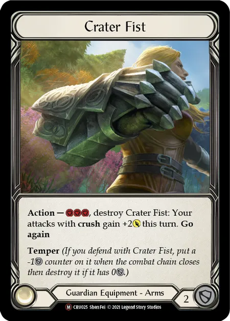 (CRU025) Flesh & Blood TCG Crucible of War - Unlimited Single: Crater Fist (Rainbow Foil)  Majestic