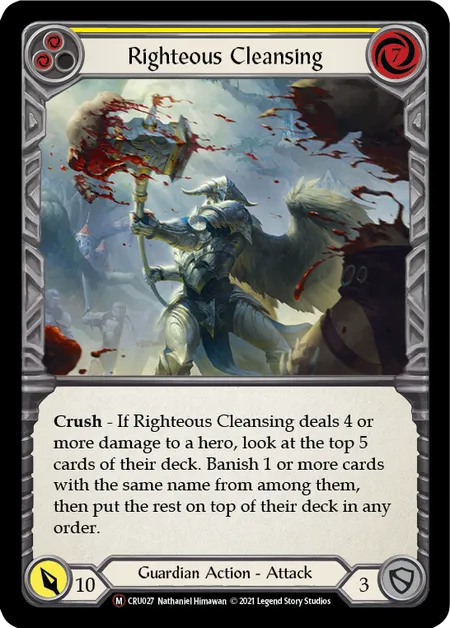 (CRU027) Flesh & Blood TCG Crucible of War - Unlimited Single: Righteous Cleansing (Regular)  Majestic