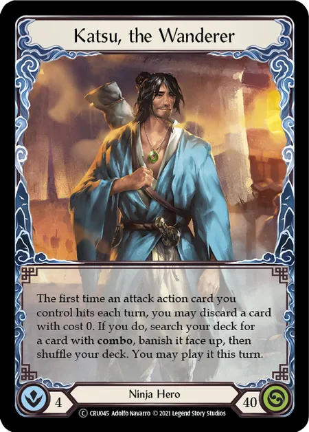 (CRU045) Flesh & Blood TCG Crucible of War - Unlimited Single: Katsu, the Wanderer (Regular)  Common