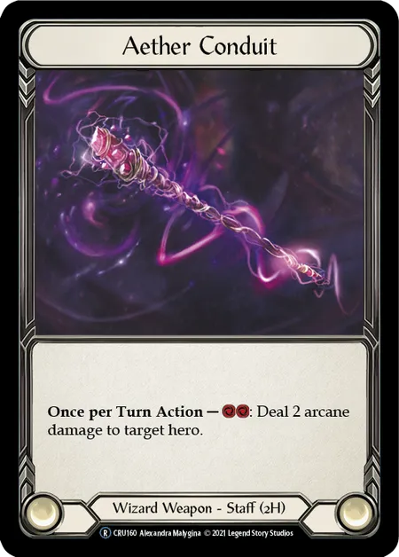 (CRU160) Flesh & Blood TCG Crucible of War - Unlimited Single: Aether Conduit (Regular)  Rare