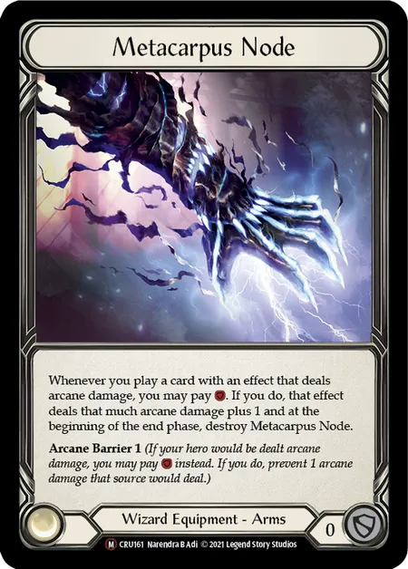 (CRU161) Flesh & Blood TCG Crucible of War - Unlimited Single: Metacarpus Node (Regular)  Majestic