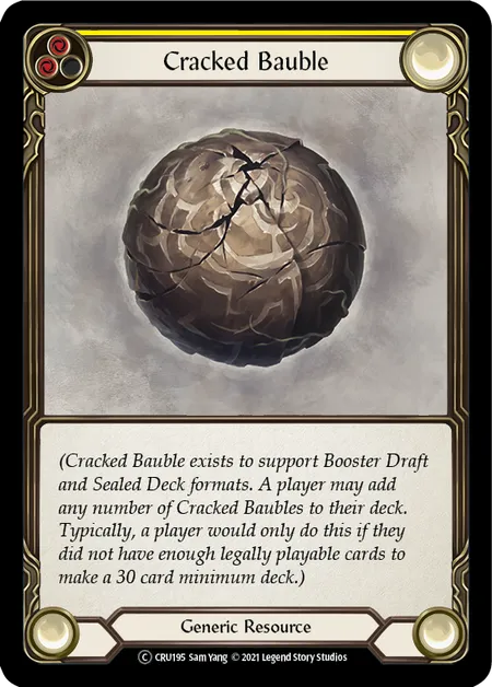 (CRU195) Flesh & Blood TCG Crucible of War - Unlimited Single: Cracked Bauble (Rainbow Foil)  Common