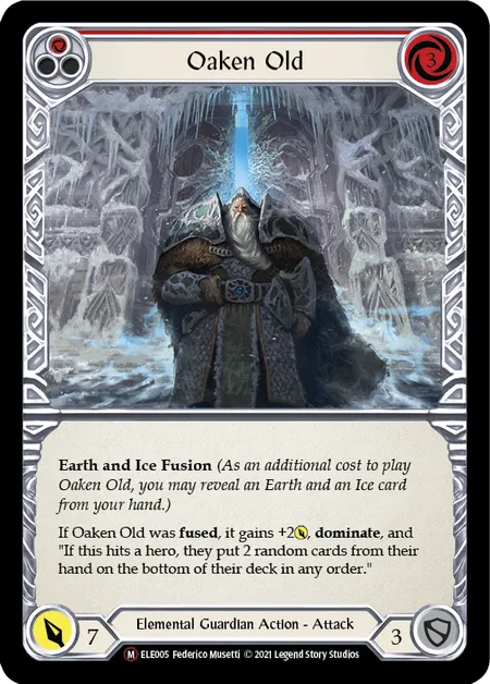 (ELE005) Flesh & Blood TCG Tales of Aria - Unlimited Single: Oaken Old (Rainbow Foil)  Majestic