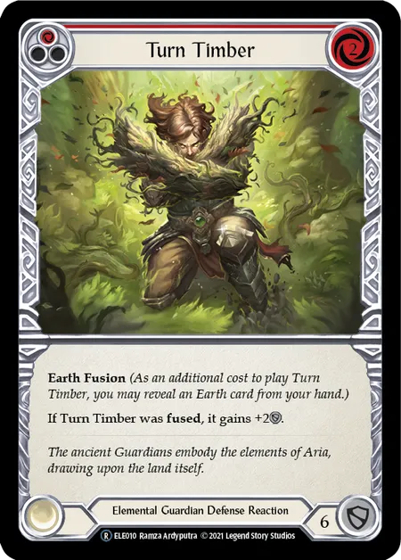 (ELE010) Flesh & Blood TCG Tales of Aria - Unlimited Single: Turn Timber (Red) (Regular)  Rare