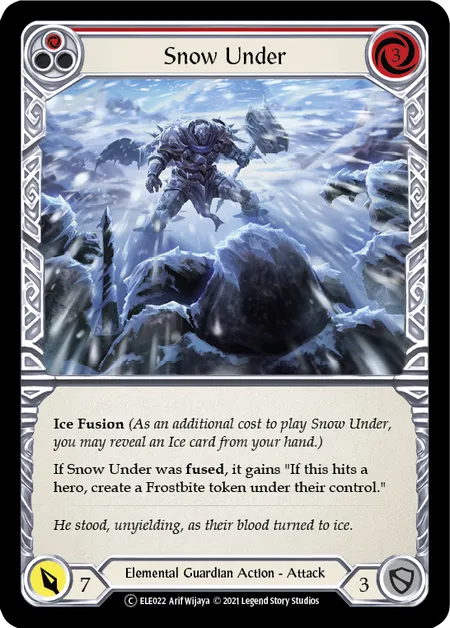 (ELE022) Flesh & Blood TCG Tales of Aria - Unlimited Single: Snow Under (Red) (Regular)  Common