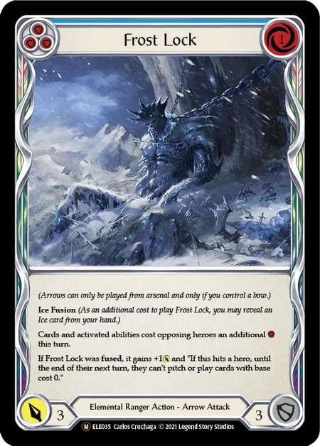 (ELE035) Flesh & Blood TCG Tales of Aria - Unlimited Single: Frost Lock (Rainbow Foil)  Majestic