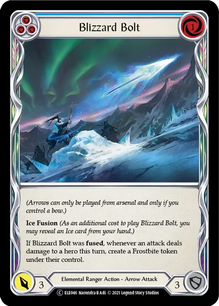 (ELE046) Flesh & Blood TCG Tales of Aria - Unlimited Single: Blizzard Bolt (Blue) (Regular)  Common