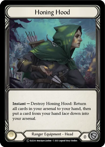 (ELE214) Flesh & Blood TCG Tales of Aria - Unlimited Single: Honing Hood (Regular)  Common